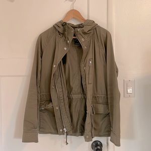 GAP olive green hooded utility jacket/army jacket.